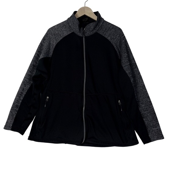 Storm Creek Jackets & Blazers - Storm Creek Womens Black‎ Heather Full Zip Jacket Performance Activewear 3XL